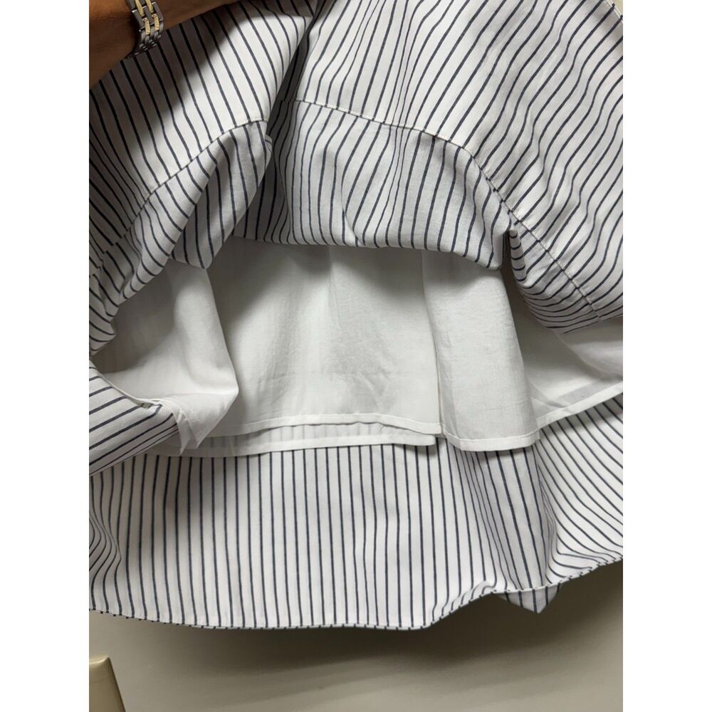 NWT - JENNI KAYNE Cove Maxi Dress White/Navy Stripes Lined Cotton, Sz S - Picture 8 of 15